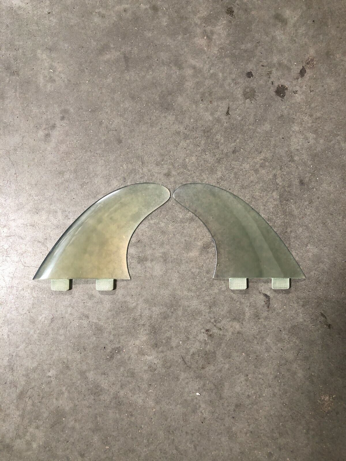 FCS1 Twin Rail Fins 4.75" Clear Fiberglass