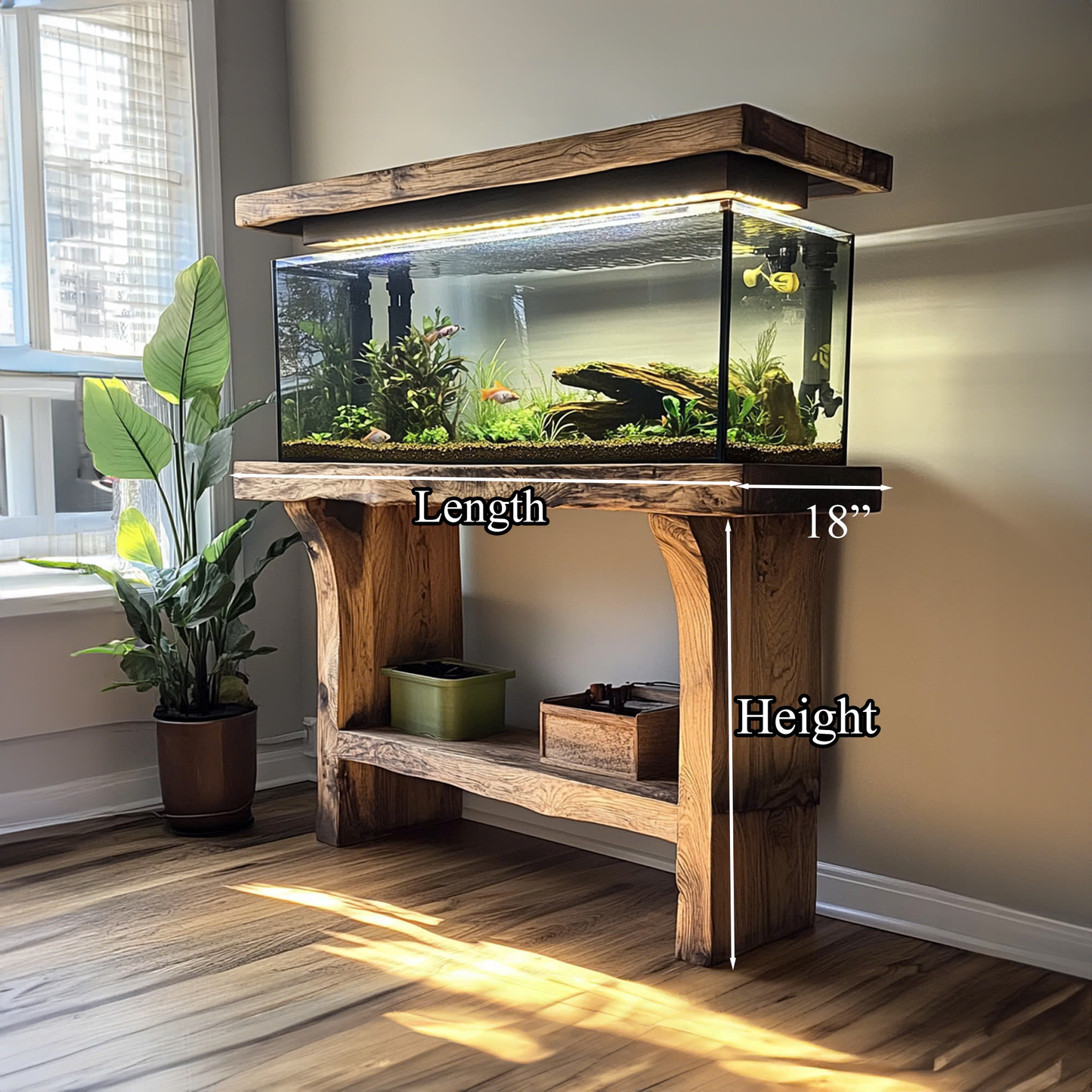 Oceanpearl Customized Solid Wood Fish Shelf – Office & Housewarming Gift