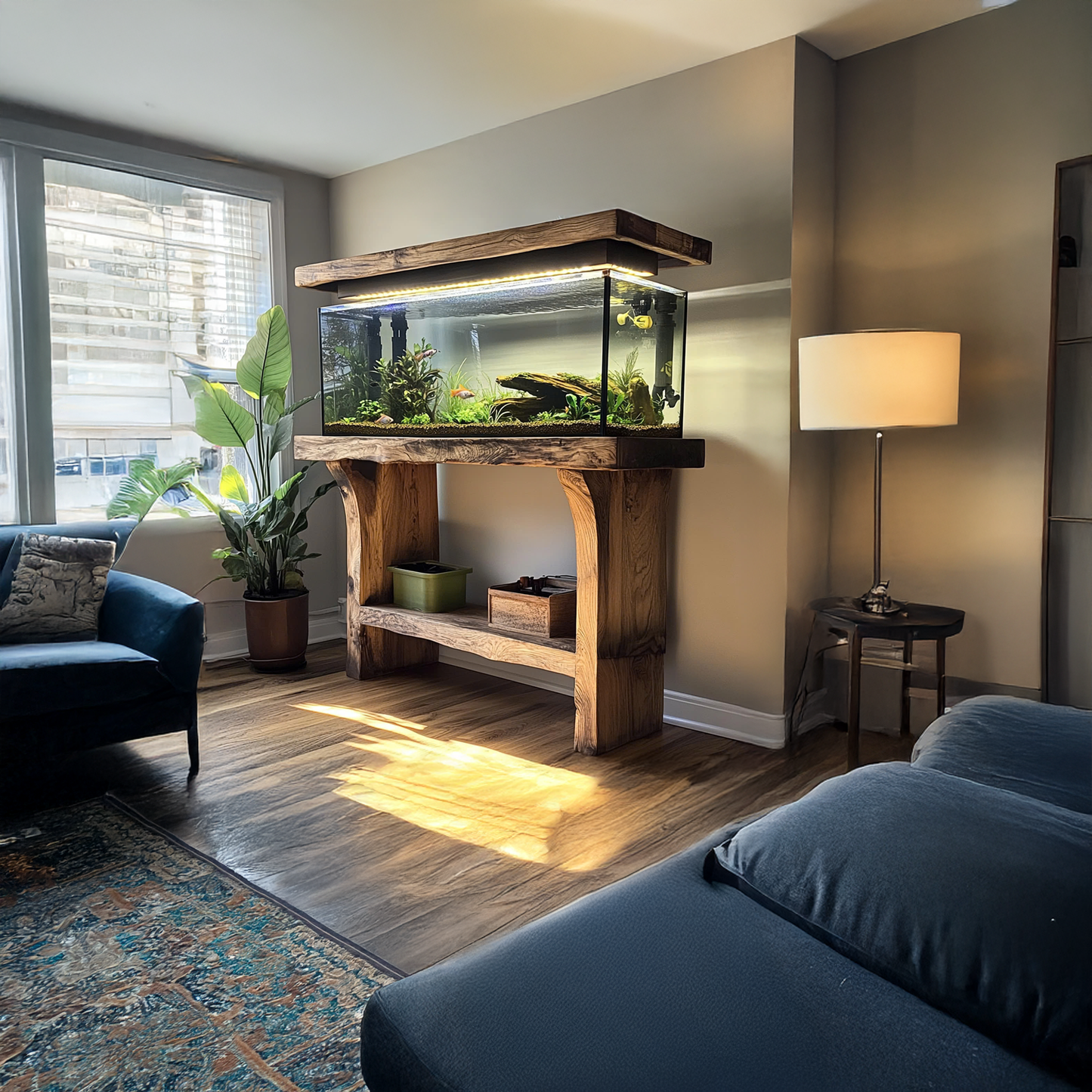 Oceanpearl Customized Solid Wood Fish Shelf – Office & Housewarming Gift