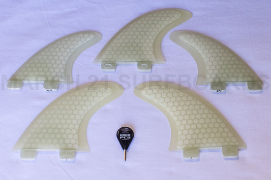 FCS1 PG3 GX Honeycomb 5 Fin Set