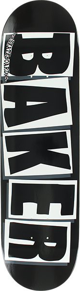BAKER BRAND SKATE DECK BLACK/WHITE