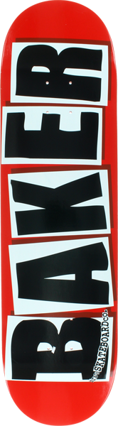 BAKER BRAND SKATE DECK RED/BLACK