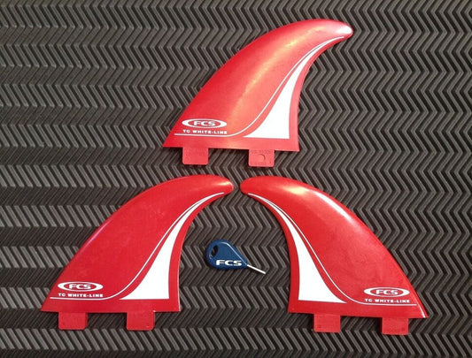 FCS1 Tom Carroll Whiteline Thruster Fins