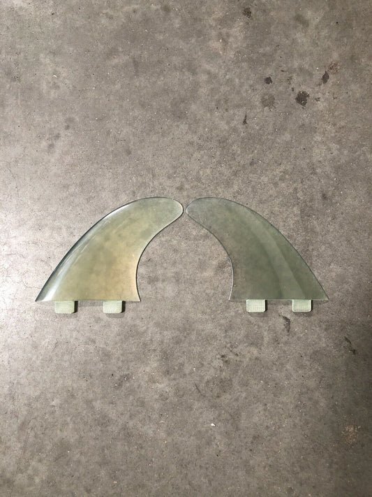 FCS1 Twin Rail Fins 4.75" Clear Fiberglass