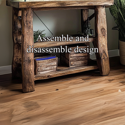 Oceanpearl Rustic Fish Tank Live Edge Aquarium – Home Decor & Gift