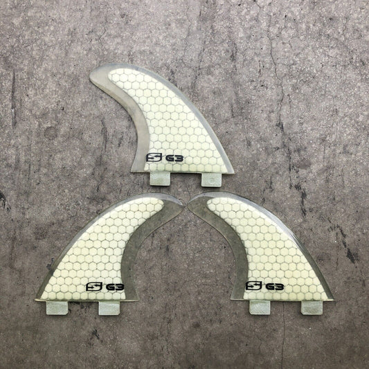 FCS1 G3 Honeycomb Performance Glass  Thruster Fins 4.38" x 4.25"