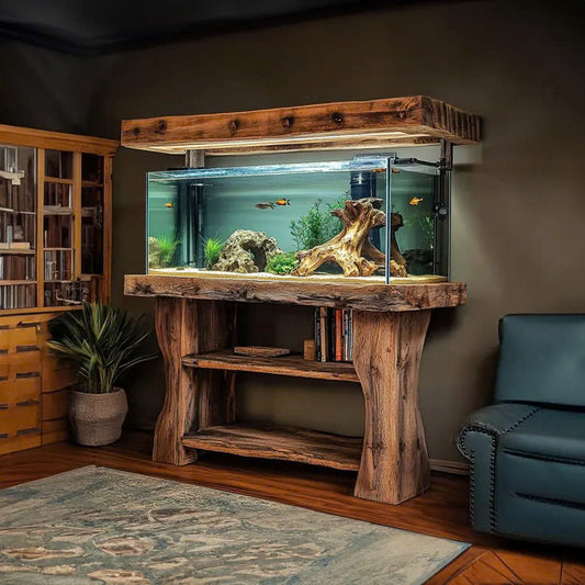 Oceanpearl Custom Wooden Aquarium Shelf – Home Decor & Gift